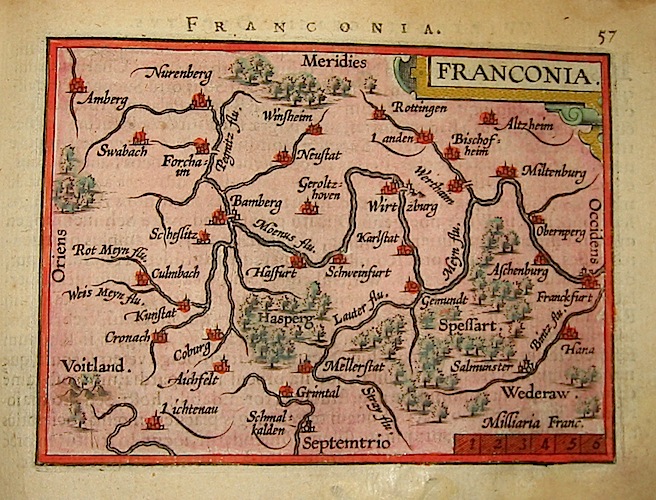 Ortelius Abraham (1528-1598) Franconia 1601 Anversa, apud Ioannem Bapt. Vrientum